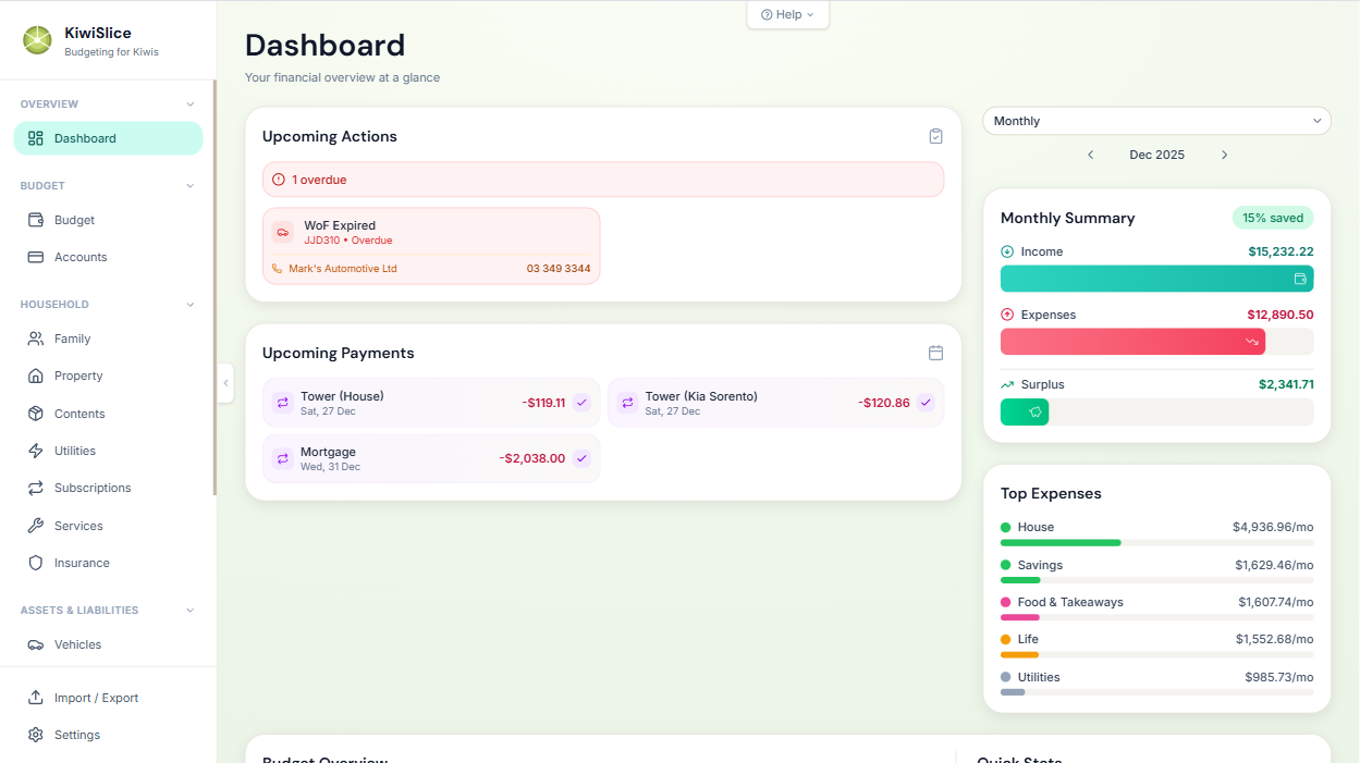 KiwiSlice app screenshot